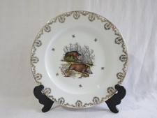 assiette plate en porcelaine