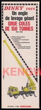 PUBLICITE AD  DINKY TOYS   Grue Coles    Vintage 1972  PUB