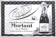 PUBLICITÉ PRESSE 1924 MORLANT GRAND VIN DE CHAMPAGNE - REIMS - EXCLU DUBONNET