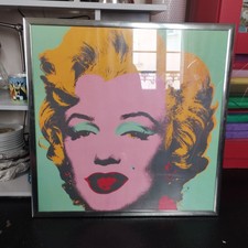 ANDY WARHOL POP ART Tableau sérigraphie Marylin Monroe.