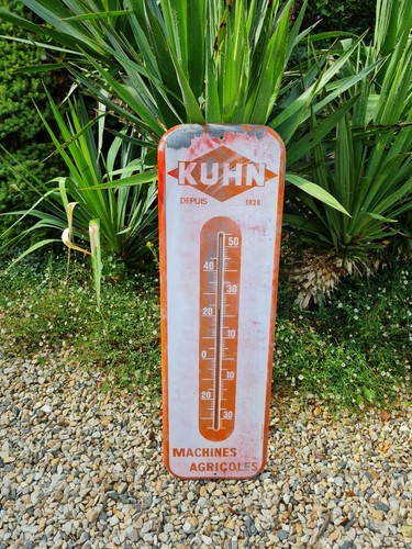 Ancien grand thermometre tole - grand,