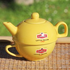 Théière solitaire égoïste jaune Lipton yellow France