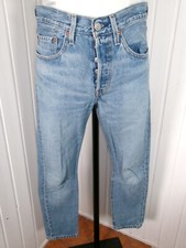 Pantalon jean bleu délavé  LEVIS SAN FRANCISCO  taille HAUTE droit S w27 L28 36