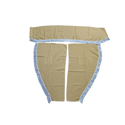 Rideaux velours beige avec - rideaux, en