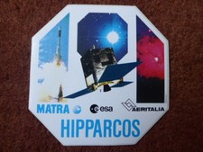 AUTOCOLLANT STICKER SATELLITE HIPPARCOS MATRA AERITALIA ESA SPACE ARIANE ESPACE