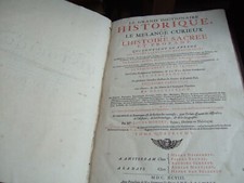 Lot livres ancien, 1698, 1 très grand  Volume, Dictionnaire, Moreri, TBE