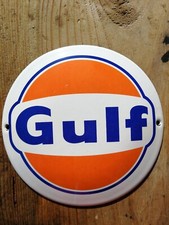 Plaque émaillée GULF enamel