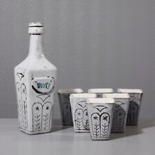 Vallauris service à Whisky liqueur 1950s style Capron Barbier Reynaud Cimal