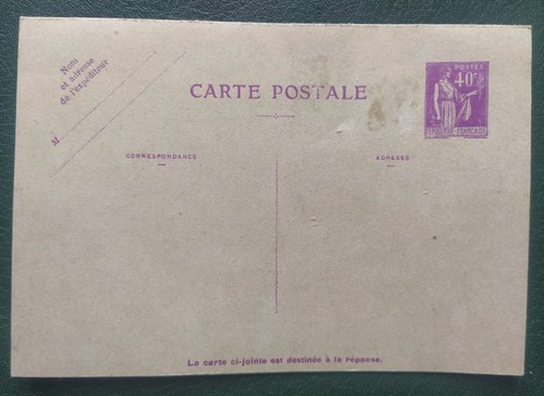 Carte postale - carte, rÉponse