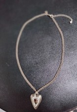 Collier coeur couleur ambre