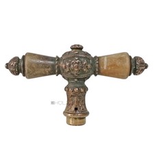 Poignée De Fenêtre Antique Fleur Perle Ancienne 116Mm