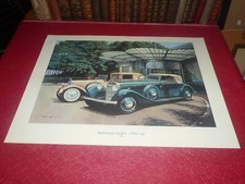 AUTOMOBILE "HISPANO SUIZA - 1931" LITHO OFFSET COLOR Ca 1980 59x44 cm Paul BRACQ