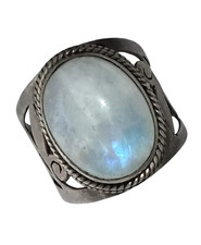 Naturel Bleu Feu Lune Bague