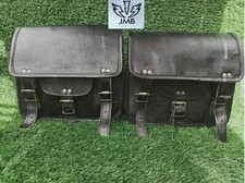 Sacoches de selle sacoches de selle en cuir noir pour deux côtés pour moto