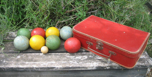 Ancien jouet jeu boules - ancien, de