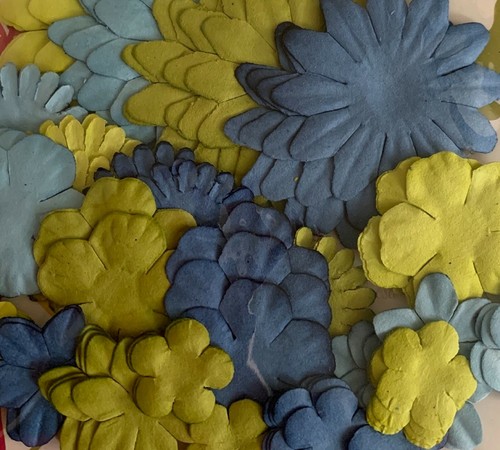 Fleurs papier tons - 75,