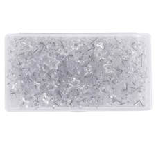 200 PièCes Punaises en Forme D'éToile en Plastique Transparent avec BoîTe e7133