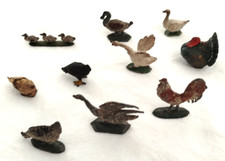 lot animaux ferme plomb Britains Quiralu  coq poule oie canard dindon