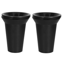  Lot de 2 crachoirs noirs 