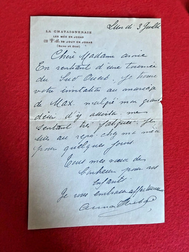 Dd33 lettre autographe - dd33-lettre,