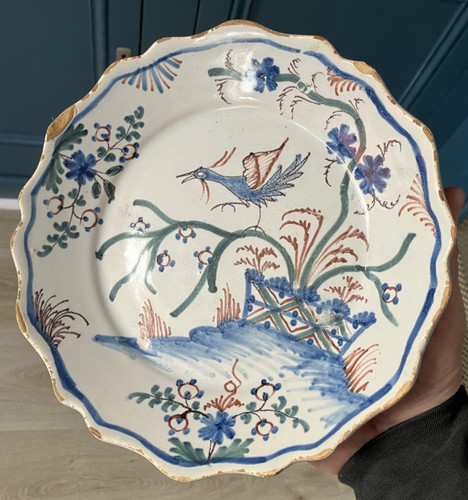 Belle assiette faïence xviii - belle,