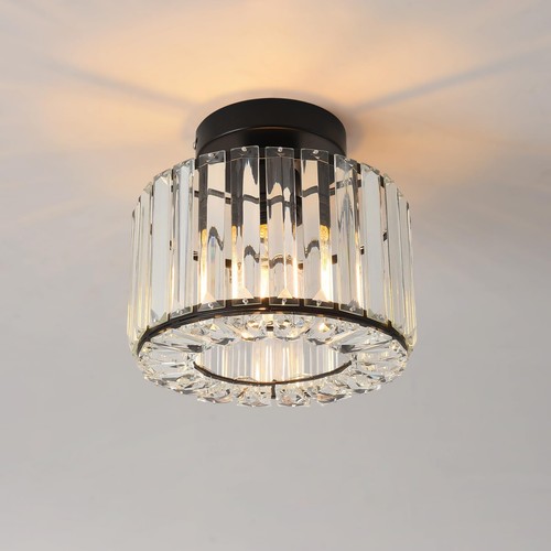 Plafonnier cristal noir - plafonnier,