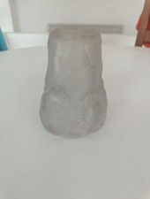 TULIPE ART DECO  EN PATE DE VERRE SIGNE  DEGUE En L'état 