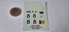 decalcomanie decals  déco  1/43 ferrari 315 s 1957