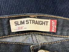 LEVIS 514 Slim Straight W38 L32 Jean Bleu pour Homme Coton