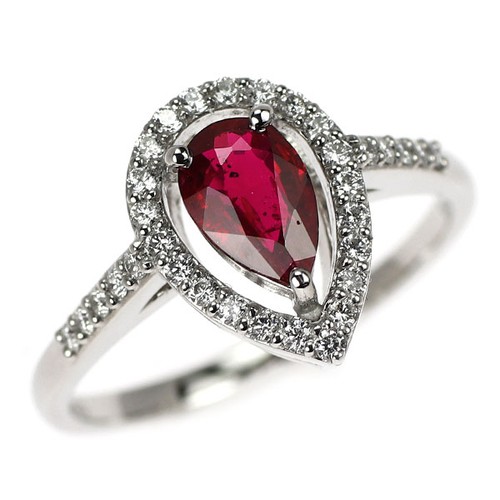 Bague diamant rubis - , de