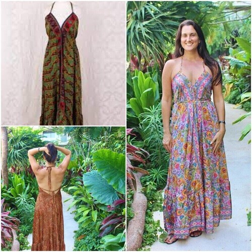 Indian vintage sari silk - indian, pc
