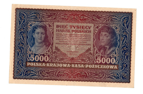 Pologne poland billet 5000 - pologne,