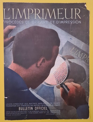 Imprimeur 1936 estampe en - l'imprimeur,