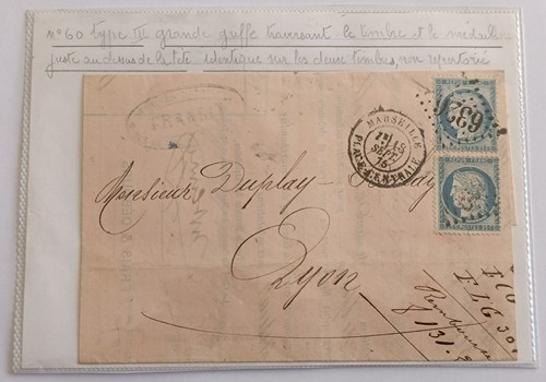 Lettre cérès 25c bleu paire - 25c,