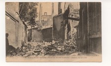 Carte postale REIMS bombardé Ruines rue de Lille Grande Guerre 1914-15