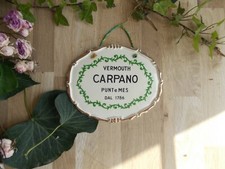 ANCIEN PLATRE PUBLICITAIRE VERMOUTH CARPANO AUBAGNE CAFE BISTRO