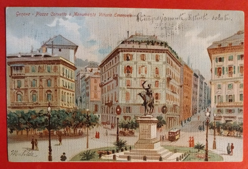 Carte postale gênes - gênes, place