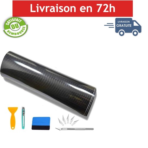 Film vinyle carbone noir - film, 6d