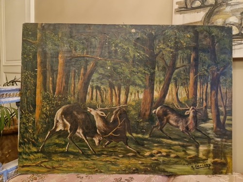 Peinture ancienne huile sur - ancienne,,