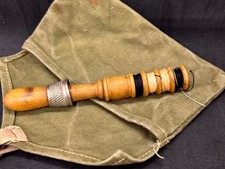 TROUSSE à COUTURE MILITAIRE  armée française toile kaki + étui bois fil aiguille