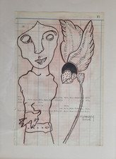 Jean-Marc Scanreigh – Dessin original signé, techniques mixtes, 2005, encadré