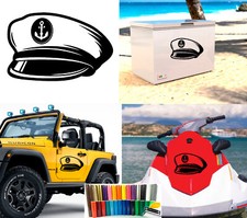 Casquette Capitaine XL. Autocollant En Vinyle, Durée Extérieure 7 Ans