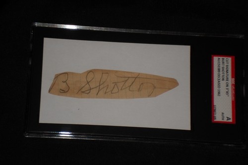 Burt shotton signed autograph - burt,
