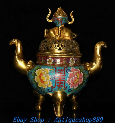 Marqué bronze doré cloisonne - marqué,