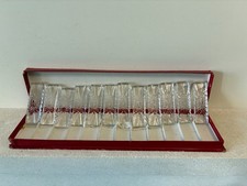 12 PORTE COUTEAUX EN CRISTAL VAL SAINT LAMBERT - CIRCA 1955 - VINTAGE