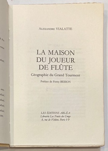 Vialatte alexandre la - vialatte., alexandre.