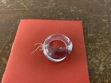 Bague coquillage  bleu ciel liseret or cristal de Baccarat taille 57