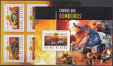PK25917/ GUINEA BISSAU – FIRE BRIGADES – 2016 MINT MNH BLOCKS - RARE