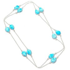 Collier Larimar pierres