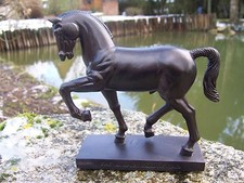 RE0027   FIGURINE STATUETTE REPRODUCTION  CHEVAL LEONARD DE  VINCI  STYLE BRONZE
